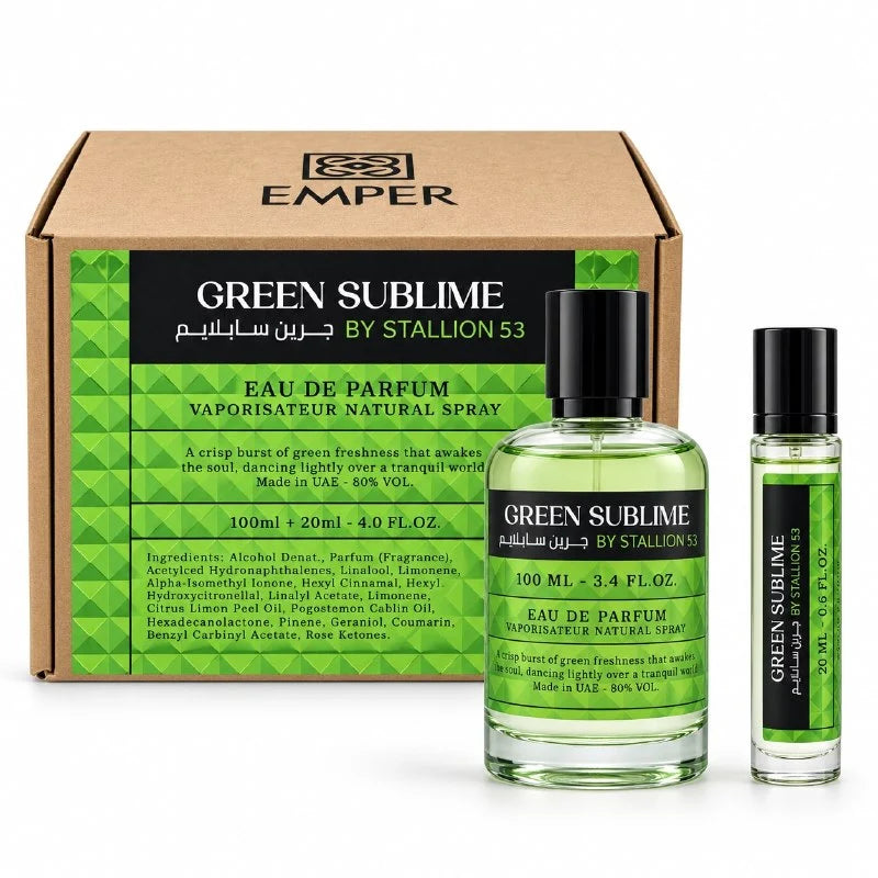 SET EMPER GREEN SUBLIME BY STALLION 53 EDP 100ML EDP 100ML + 20ML