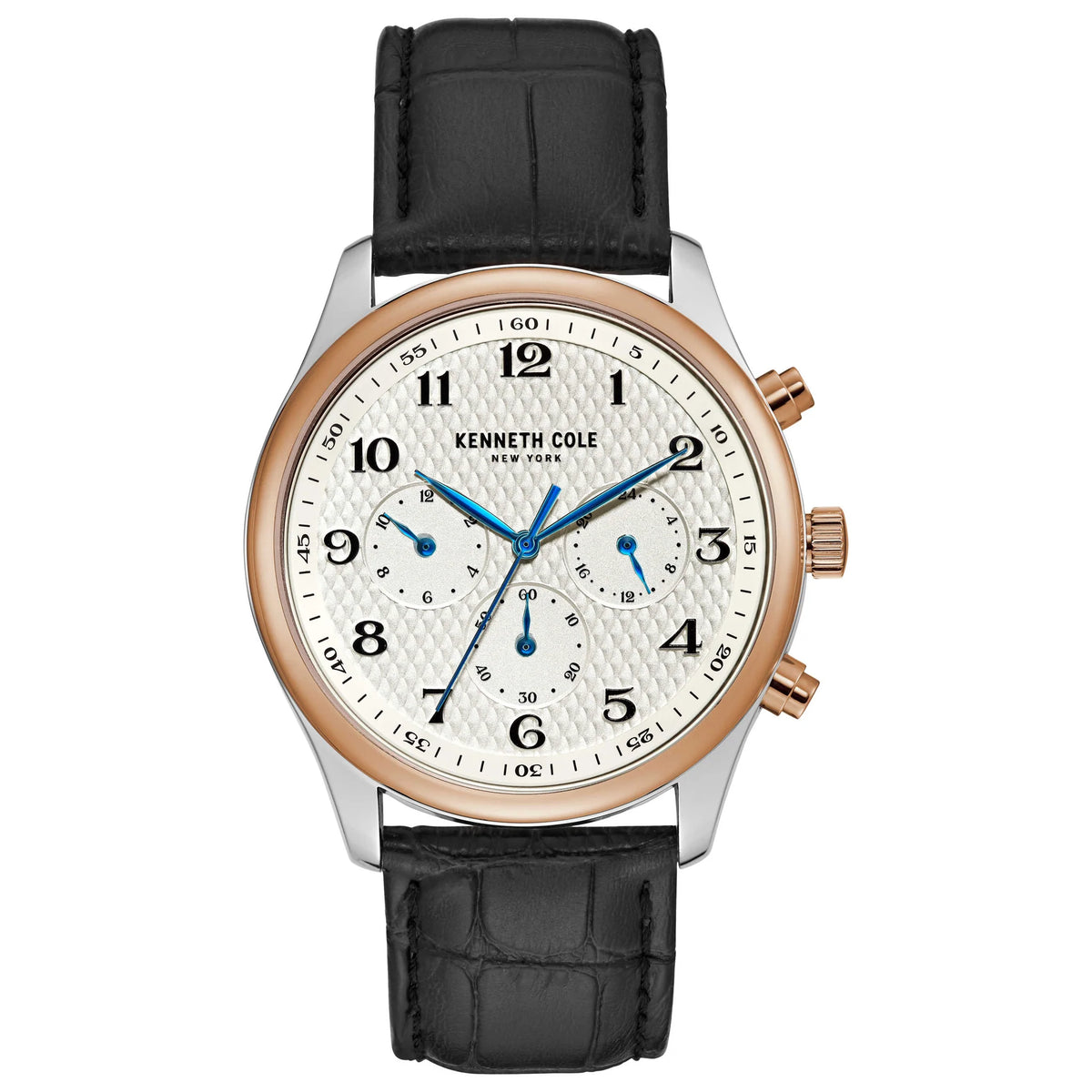 KENNETH COLE - ROYAL WHITE LEATHER STRAP - RELOJ HOMBRE