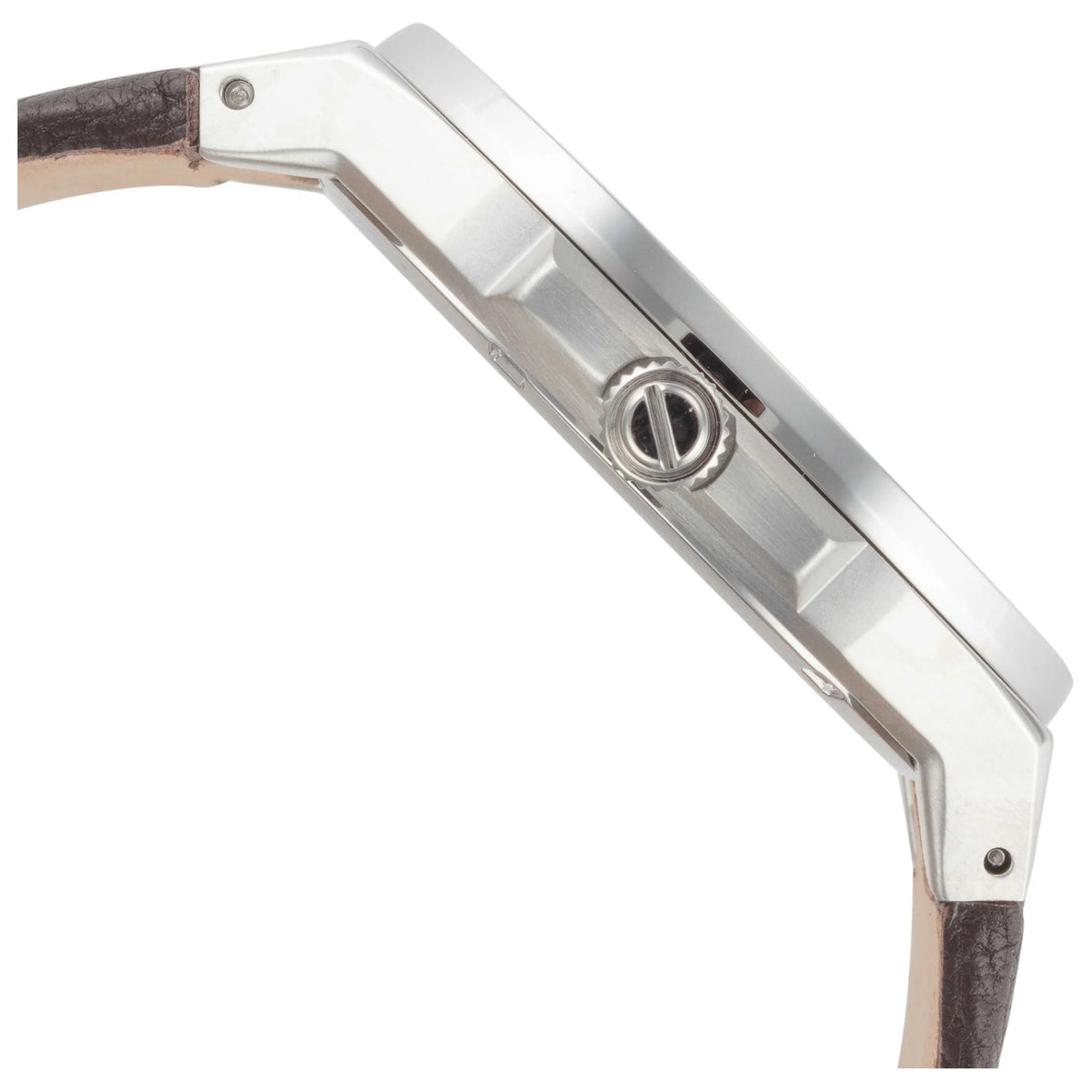 KENNETH COLE - ROYAL BROWN LEATHER STRAP FORGED STEEL - RELOJ HOMBRE