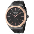 KENNETH COLE - BLACK SILICON STRAP GOLD & BLACK - RELOJ HOMBRE